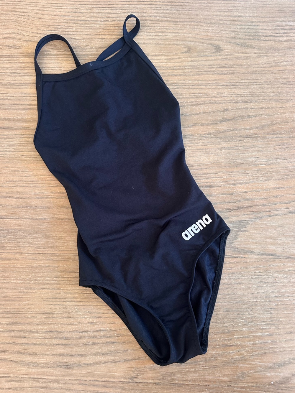 Arena Challenge Back Black One Piece Training Swimsuit Size 26